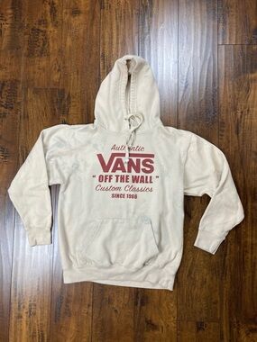 VANS Mens Pull Over Hoodie “Off The Wall” Custom Classics DISTRESSED Size Small